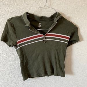 Me to We forest green crop top